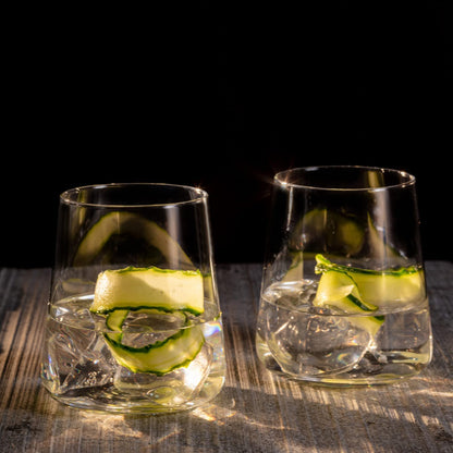 KROSNO Gin glasses Water glasses White wine glasses Drinking glasses | Set of 12 | 380 ML | Avant-Garde Collection | Perfect for home, restaurants, and parties | Dishwasher safe