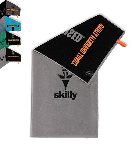 skilly FBT120 fitness towel I 120x50cm I Designed in Germany, made in Portugal I Functional towel with anti-slip feature made of high-quality Öko-Tex certified cotton.