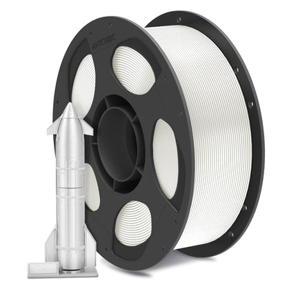 ANYCUBIC Silk PLA filament, 1.75mm, controllable sheen 3D printer filament, silky textures magnificent color 1KG Silk White