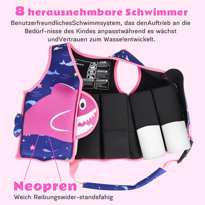 YIKANWEN Neoprene life jacket for kids & babies, ideal swim aid for boys & girls aged 1-3 years and 11-19 kg (S)