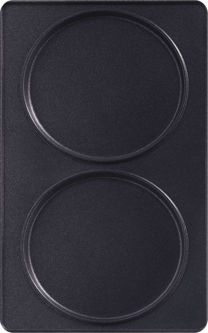 Tefal Snack Collection Plate Pancake Tray Number 10, compatible with Tefal SW85XX Snack Collection, convenient storage box, includes recipe book, dishwasher safe, black, XA8010.