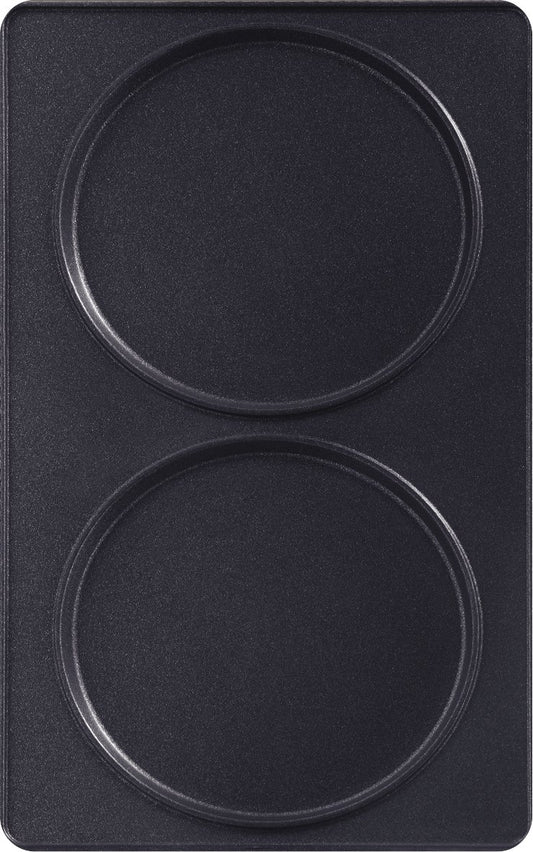 Tefal Snack Collection Plate Pancake Tray Number 10, compatible with Tefal SW85XX Snack Collection, convenient storage box, includes recipe book, dishwasher safe, black, XA8010.