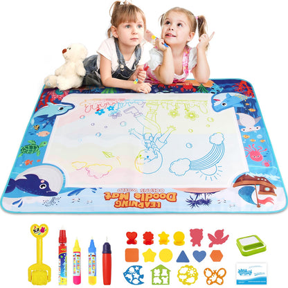 Chellago Toy Children's Toy for 1, 2, 3 Years - Painting Mat with Water Pen, Aqua Magic Doodle Painting Mat Gift for Birthday or as a Reward for Girls and Boys aged 1, 2, 3 years.
