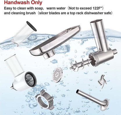 COFUN Meat Grinder Attachment for Kitchenaid, Meat Grinder with 4 Grinding Plates, 3 Sausage Stuffers for Kitchenaid, Meat Grinder Attachment for Kitchenaid Metal Grinder