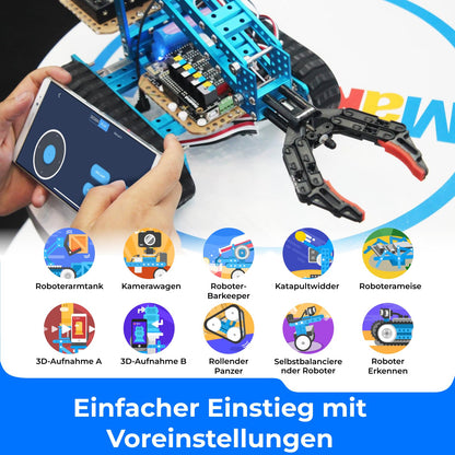 Makeblock mBot Ultimate Robot Build 10 in 1, 160+ mechanical building modules for programming development, programmable robot compatible with Scratch Arduino programming, STEM toy.