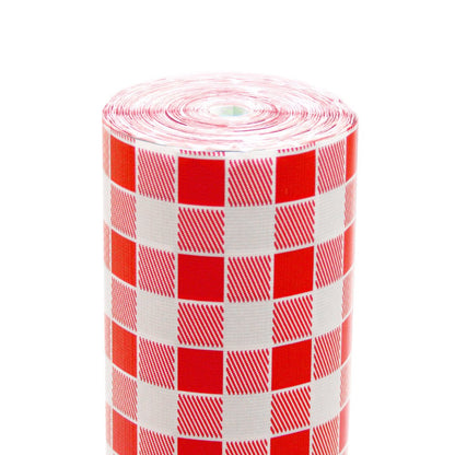 Tablecloth Aneto in roll "Vichy Red" 48 g/m2 1.20x100 m white cellulose - 1 unit.