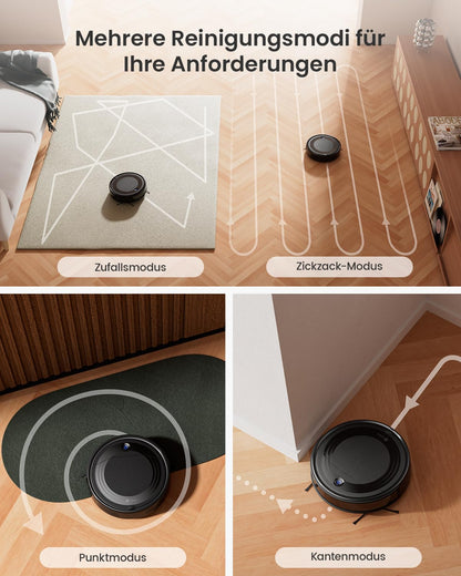 LEFANT Robot Vacuum M310, 4500Pa Super Slim Vacuum Cleaner Robot with precise obstacle avoidance, 180min runtime, HEPA filter, Wi-Fi Robot Vacuum for pet hair, carpets & hard floors