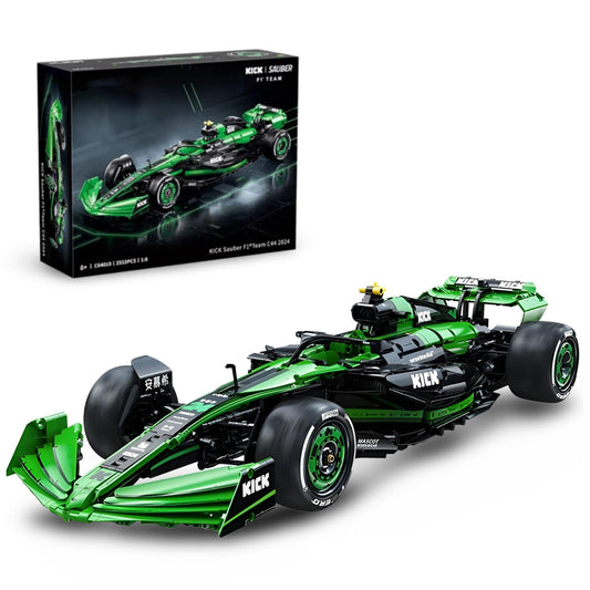 Technology F1 racing car building blocks for Kick Sauber C44, 2553 pieces 1:8 F1 sports car construction bricks toy, racing car gift for F1 fans and adults, compatible with L***