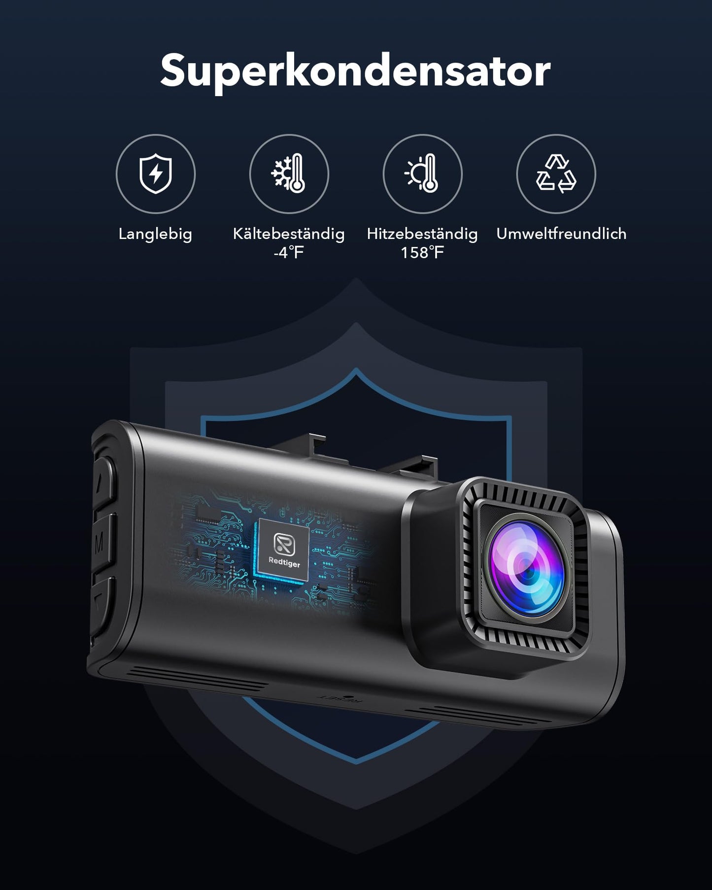 REDTIGER Dashcam for Car Front and Rear 4K/2.5K with STARVIS 2, Car Dash Cam Camera 3.18" IPS Screen, Free 128GB Card, 5.8GHz WiFi, GPS, 170° Wide Angle WDR, Supports up to 256GB Max (F7NP)