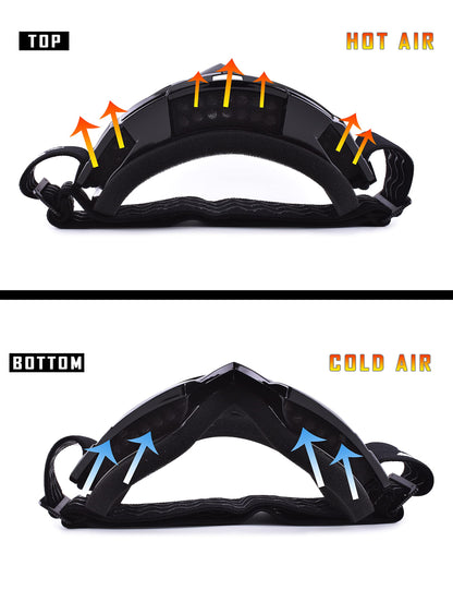 SGTTX Motorcycle Goggles, ATV Dirt Bike Off-Road Racing MX Goggles Anti-UV Protection Goggles Windproof Dustproof Motocross Goggles Anti-Scratch Motorcycle Goggles for Cycling/Riding/Climbing/Skiing