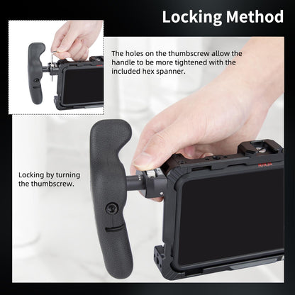 Nitze Side Handle, side handle kit with 1/4" screw and removable positioning pins for smartphone/iPad/monitor/camera cages - PA32D