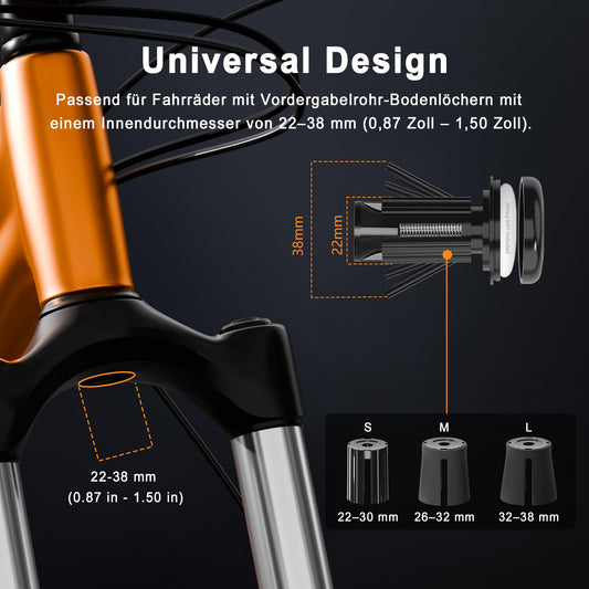 NICEDACK Bike Mount for AirTag, Waterproof Bike Holder for Apple Airtag, Hidden in the bike fork, suitable for bike front fork tubes with an inner diameter of 22-38mm.