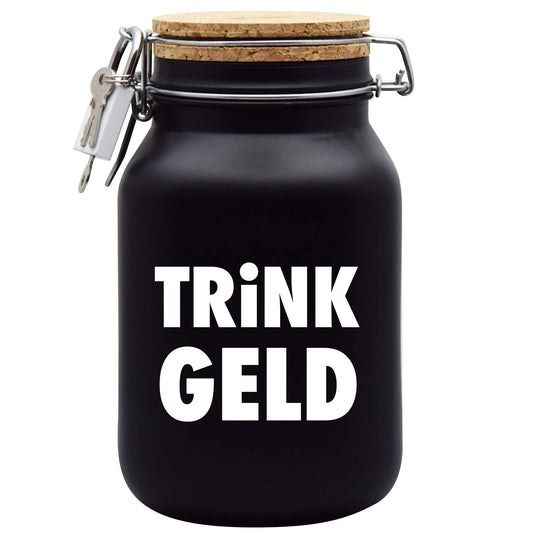 Piggy Bank Tip Money Gift Idea Black XL