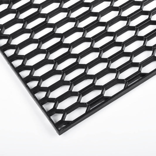 AggAuto 119.38x40.64cm Black ABS Plastic Universal Car Grill Mesh, Automotive Radiator Grill insert Bumper Honeycomb Hole 10x25mm Hex Grids.