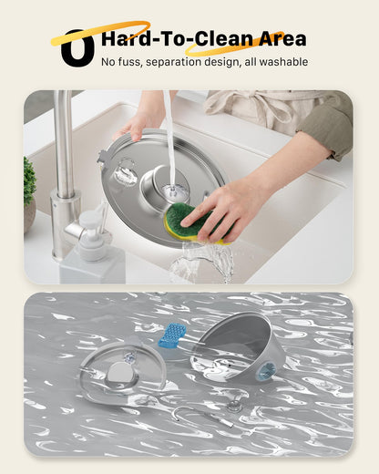 Cat fountain: 3.2L drinking fountain for cats with transparent window - Cat fountain for cats made of stainless steel in the shape of a water tap - Silent water pump - Multiple filtration - KOOGMOON