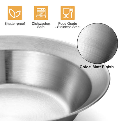 Odoland Camping Cutlery Set Tableware 25 PCS made of stainless steel Table service with case Knife Fork Spoon Plate Coffee cup ideal for 4 people Outdoor Travel Hiking Camping