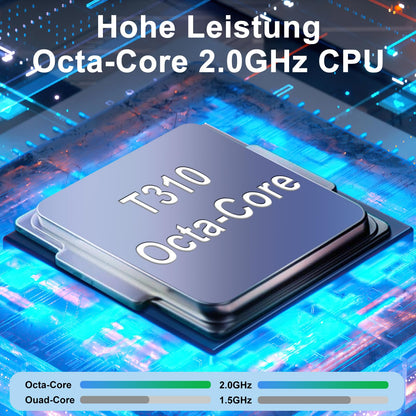 ZIOVO 10-inch Android 14 Tablet PC with 2GB RAM+128GB ROM(1TB TF), Widevine L1, 5G WiFi, Octa-Core 2.0GHz, 8000mAh battery, 5+8MP cameras, BT 5.0, AGPS, metal housing. Comes with keyboard and mouse - Blue.