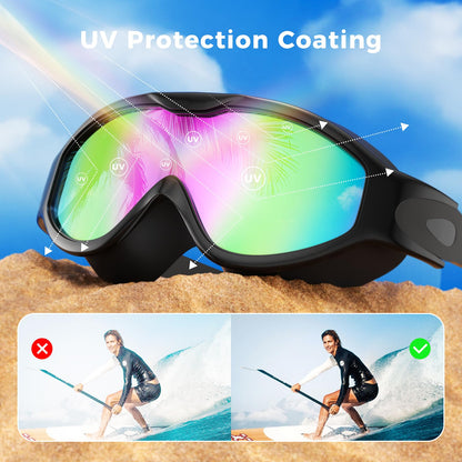 Yomisee Swim Goggles for Men Women Adults, 2 Pack Swimming Goggles with UV Protection & Anti-Fog Protection.
