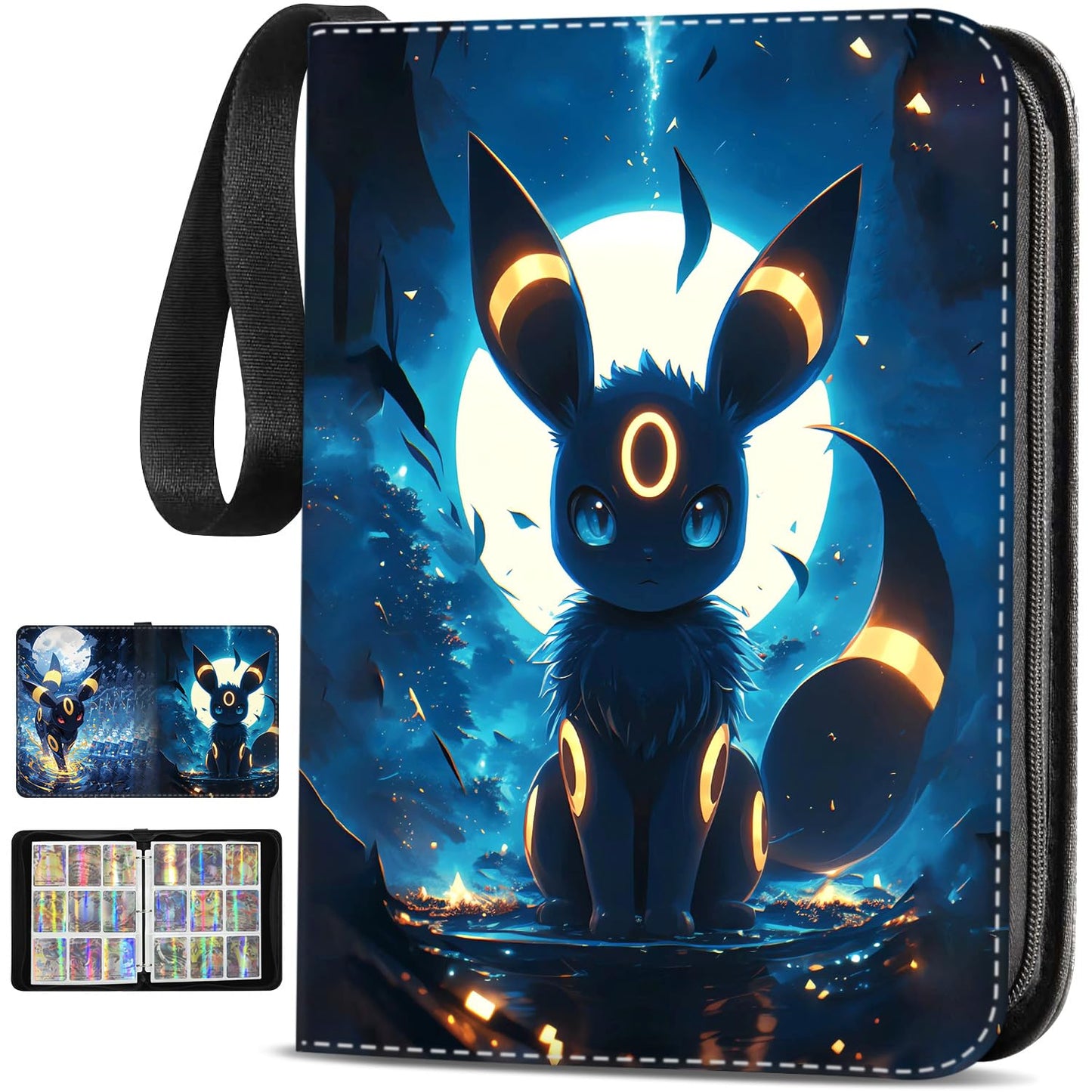Card collecting album, Portable PU trading card album, 50 pages 900 card capacity card binder, Gifts for collectors and kids.