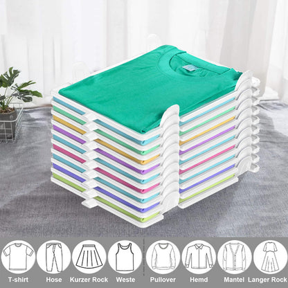 BoxLegend T-Shirt Organizer Stackable, Closet Organizer, Adult and Kids Wardrobe Organizer Stackable for T Shirt Shirts, 20 Pieces