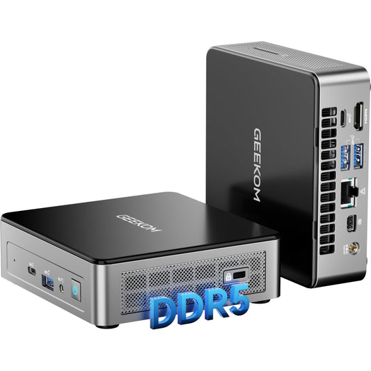 GEEKOM Mini PC Air12 with Intel N150, 16GB DDR5 RAM 512GB PCIe SSD, 3-year coverage, Mini Desktop Computer with SD card reader, Win 11, 8K UHD (HDMI+DP), Compact Micro PC for office/school/home theater.