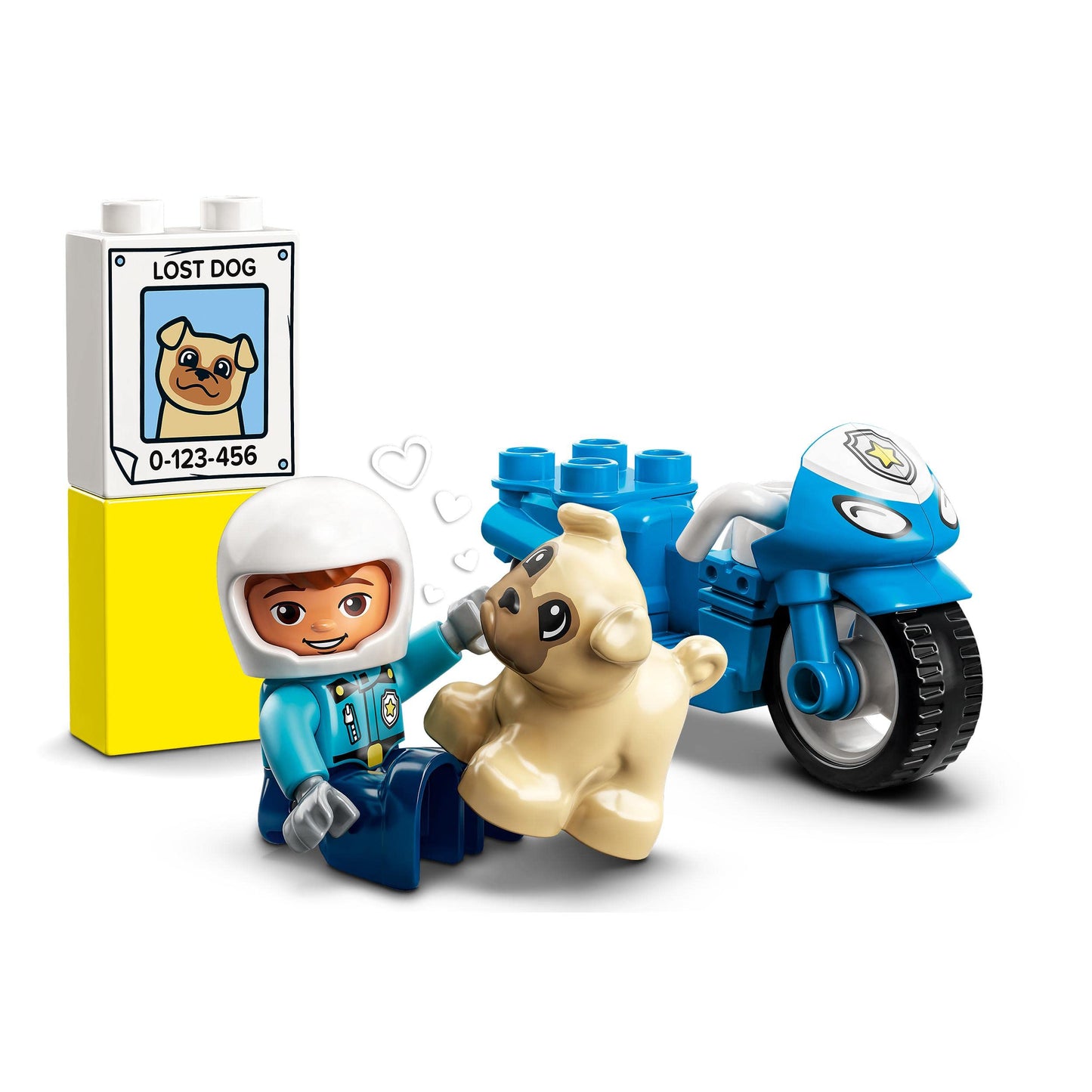 LEGO DUPLO Police motorcycle, police toy for toddlers aged 2 years & DUPLO Town windmill and electric car, toy car learning toy