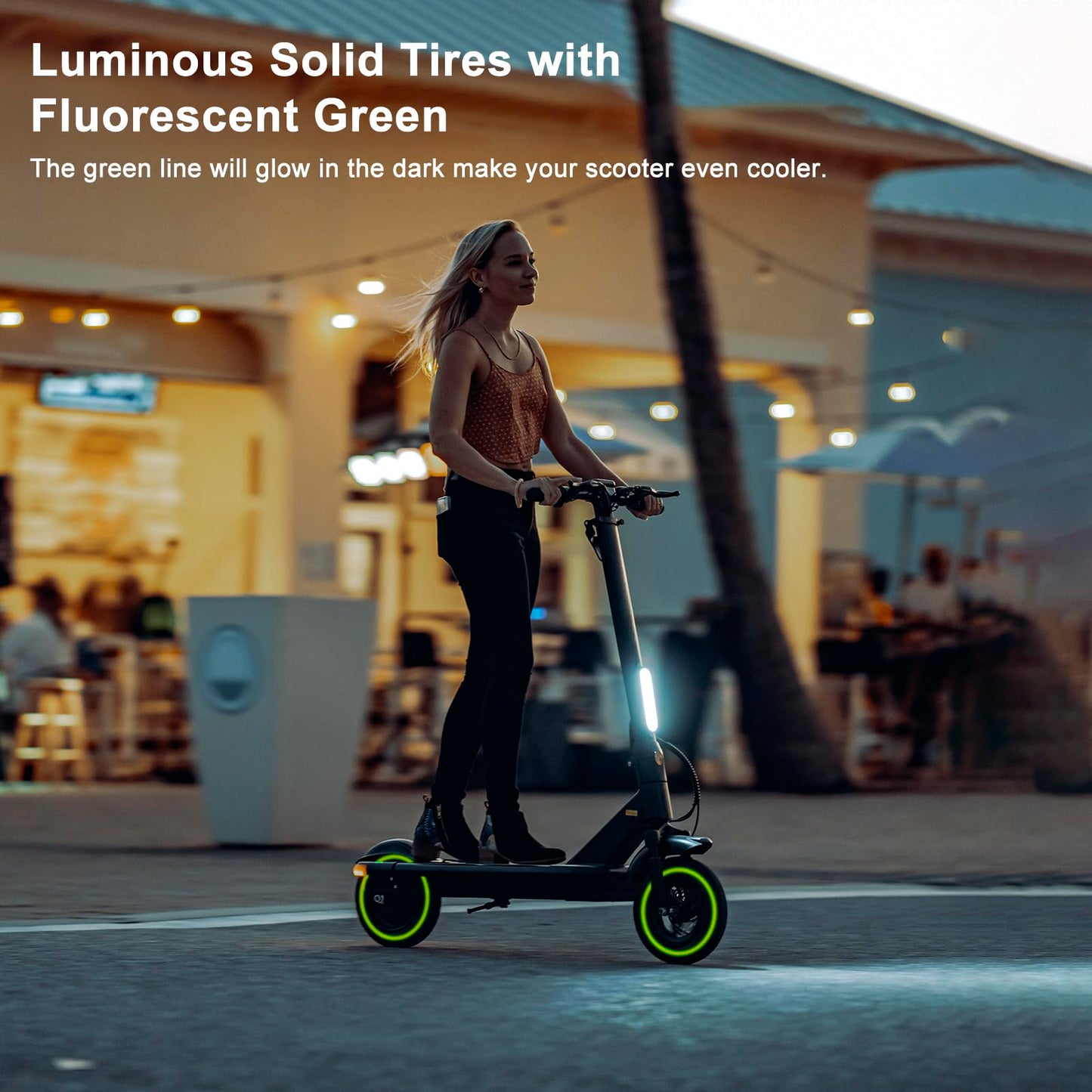 Amitor E Scooter Tire 8 1/2 x 2 Solid Rubber for Xiaomi 1S Pro 2 Mi 3 M365 Pro Electric Scooter, 50/75-6.1 Solid Replacement Tire Puncture-proof, E Scooter Solid Rubber Tire 8.5 Inch Durable and Non-slip