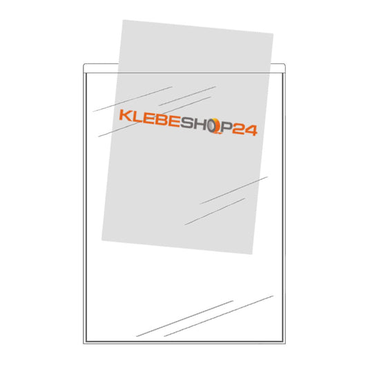 Adhesive Shop24 transparent pockets self-adhesive | Narrow side open | DIN A6 | 100 pieces