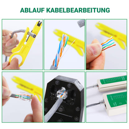 SGILE 9 in 1 Network Tool Set Repair Tools, Network Cable Tester Kit, Patch Cable Tester, Computer Maintenance, LAN Cable Tester