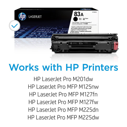 HP 83A (CF283A) Original Black Toner for HP LaserJet Pro M125, M127, M201, M225