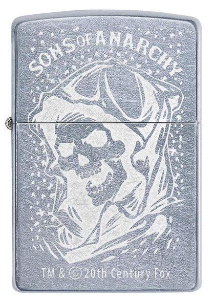 ZIPPO – Storm lighter, Sons of Anarchy Skull, Lustre, Street Chrome, refillable, in high quality gift box
