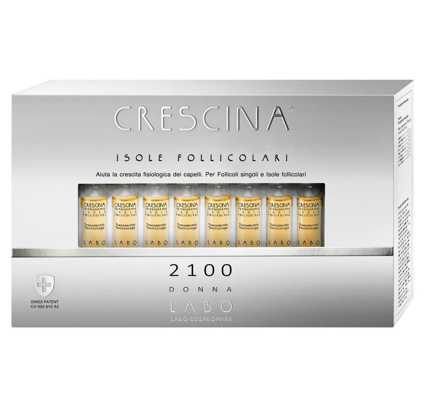 Labo Crescina, hair growth treatment, 2100 for women, 40 ampoules