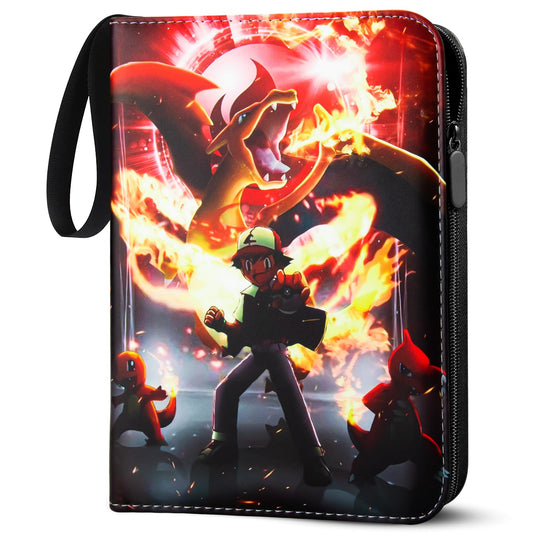 Collectible card album, collecting album for Pokemon cards, 900 pockets 50 pages 9 pockets collection book, PU surface waterproof card holder, card binder folder book, 50 pcs per page.