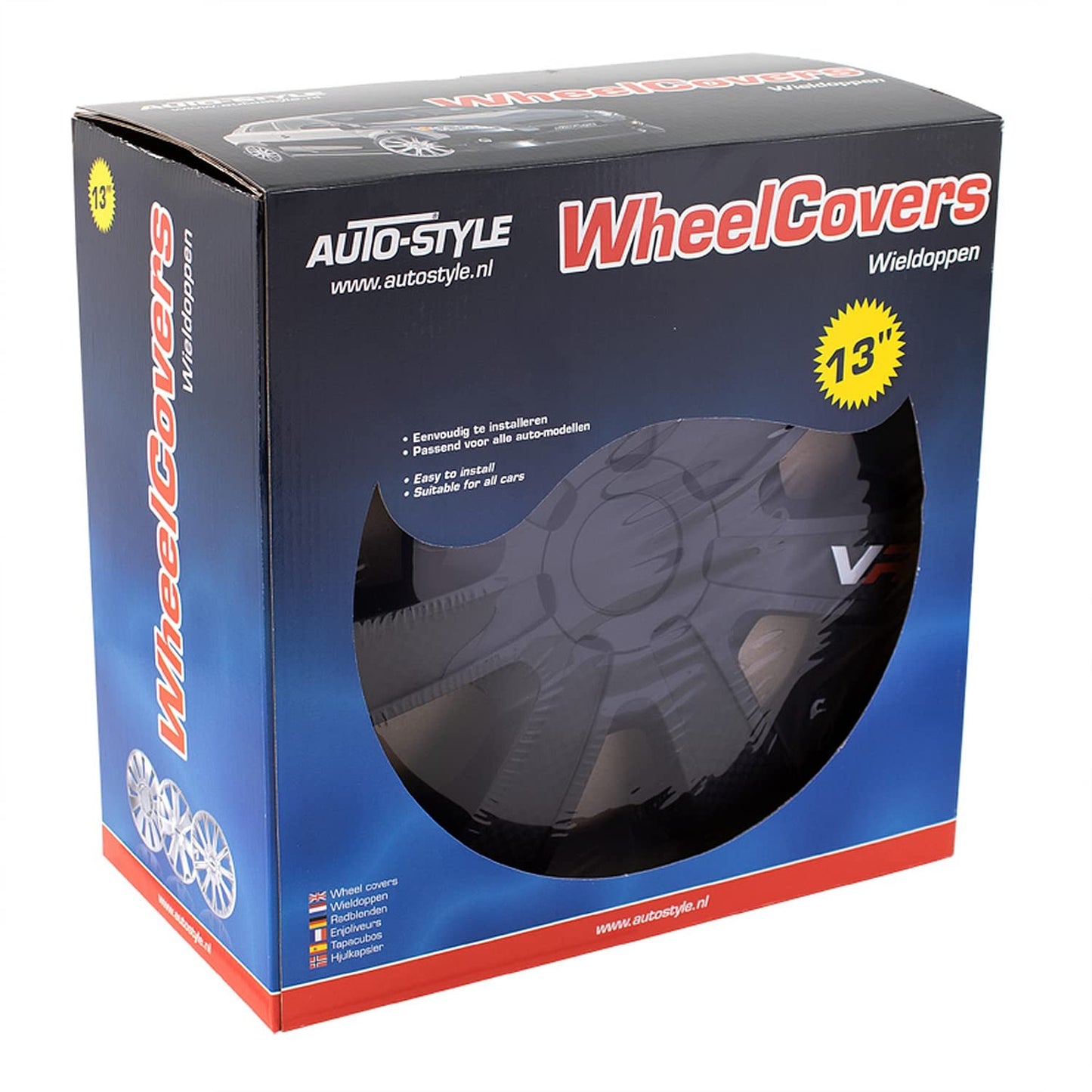 AUTO-STYLE Wheel Trims VR 13-Inch Black/Carbon-Look/Logo