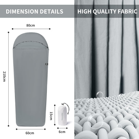 Naturehike ultralight hut sleeping bag liner only 128g travel blanket with small pack size inner sleeping bag for backpacking, hostels, cabin camping.