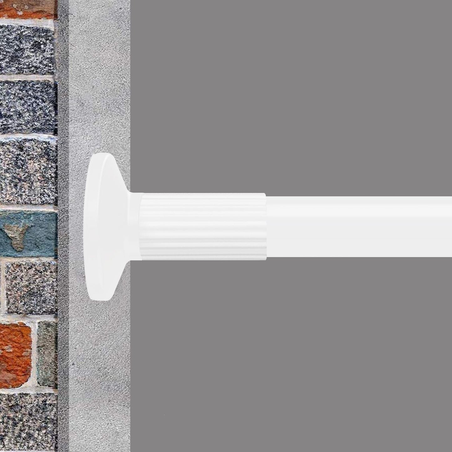 GOLDION Curtain Rod Multifunctional Telescopic Rod No Drilling 115-365cm Matte White Extendable Clamp Curtain Rod - Extra Long Telescopic Rod - for Room Divider, Curtain, and Balcony