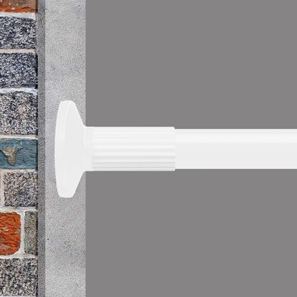 GOLDION Curtain Rod Multifunctional Telescopic Rod No Drilling 115-365cm Matte White Extendable Clamp Curtain Rod - Extra Long Telescopic Rod - for Room Divider, Curtain, and Balcony
