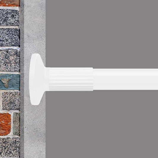 GOLDION Curtain Rod Multifunctional Telescopic Rod No Drilling 115-365cm Matte White Extendable Clamp Curtain Rod - Extra Long Telescopic Rod - for Room Divider, Curtain, and Balcony