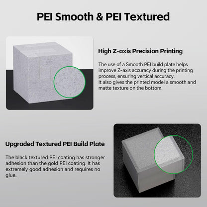 UniTake3D A1 Mini PEI Build Plate 184x184mm print bed Flexible Spring Steel Sheet Double Sided Smooth/Textured PEI compatible only with Bambu Lab A1 Mini 3D Printer