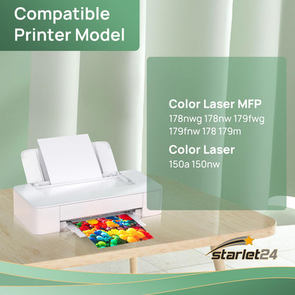 Starlet24 1x 117A Yellow Toner Compatible for HP 117A Yellow Toner Set as a replacement for Color Laser MFP 178nwg 179fwg 179fnw 150nw 150a 178nw, W2072A