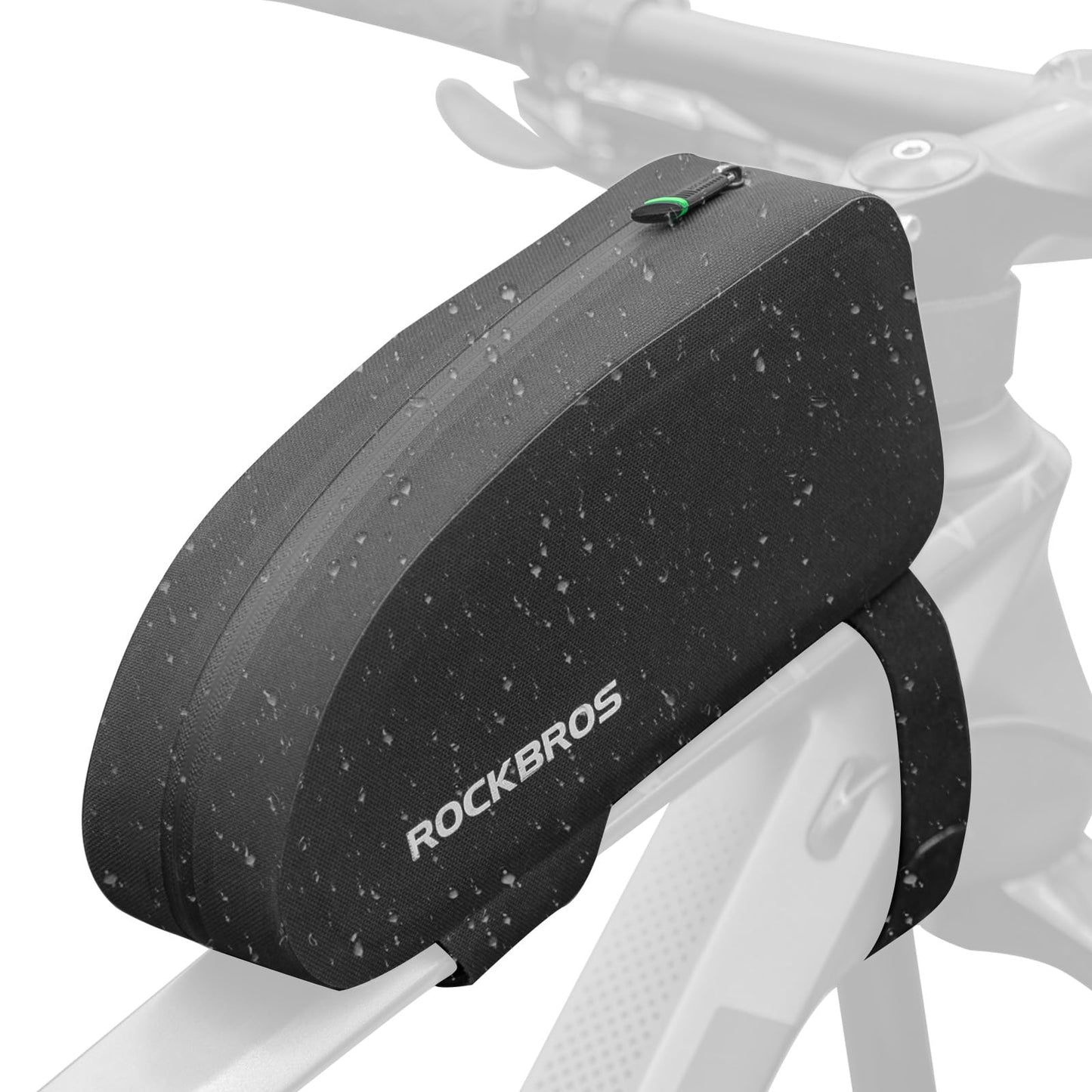 ROCKBROS Bike Frame Bag 100% Waterproof, Durable & Secure Mounting Bicycle Handlebar Bag Top Tube Bag Black 1.6 L for Road Bike MTB