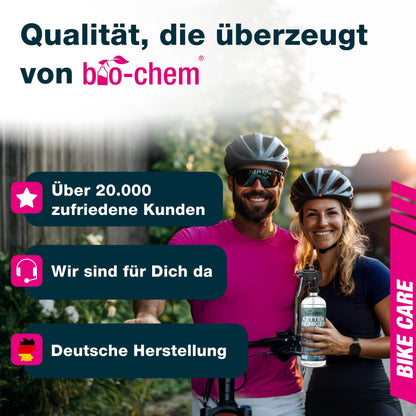 Bio-chem Premium Bike Cleaning Kit, 9-piece set for all bikes & e-bikes | Effective and gentle care products: bike cleaner, chain cleaner, chain oil, frame care + high-quality accessories