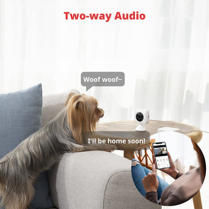 SwitchBot Security Indoor Camera, motion detection for baby monitor 1080p smart WiFi pet surveillance camera for home security with night vision, two-way audio, works with Alexa