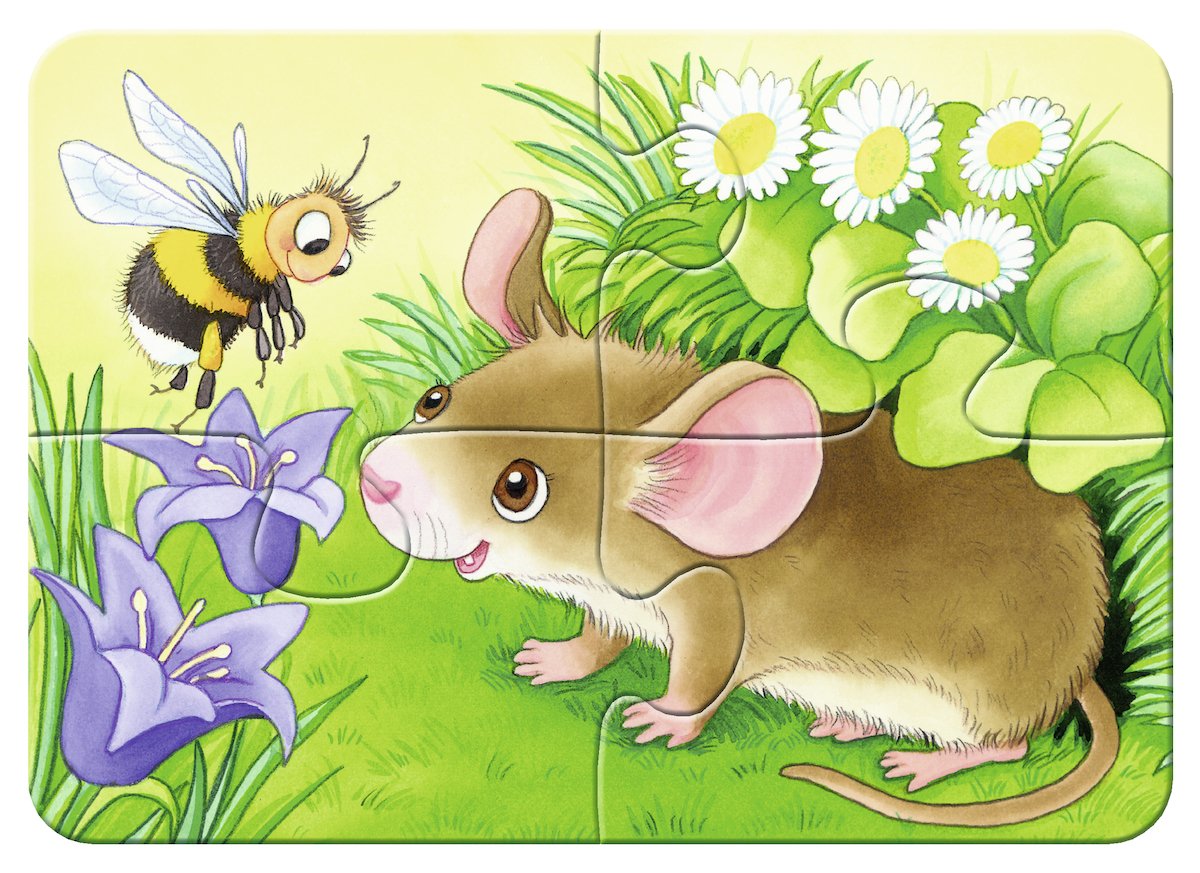 Ravensburger Children's Puzzle - 06954 At Work & Children's Puzzle - 06952 Cute Garden Inhabitants - My First Puzzle with 2,4,6,8 Pieces - Puzzle for Children aged 2 years and up