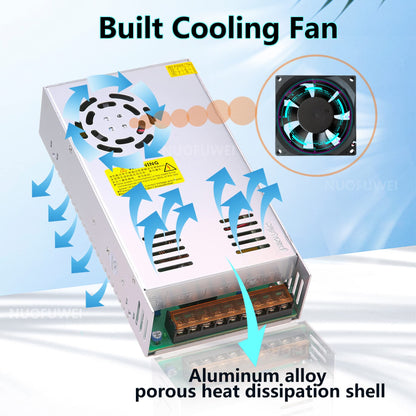 DC 36V 16.6A 600W Power Supply 230V AC to DC 36V Switching Power Supply Transformer Adapter 36V 600W Power Supply for Winch Car Socket CCTV Security Camera Car Stereo more 36V devices