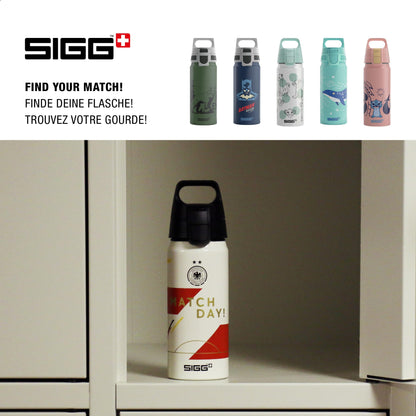 SIGG - Aluminum Water Bottle Kids - WMB ONE DFB Women's Soccer - Carbonation compatible - Leak-proof - Lightweight - BPA-free - ClimatePartner Certified - Sports & School - Pink - 0.6L