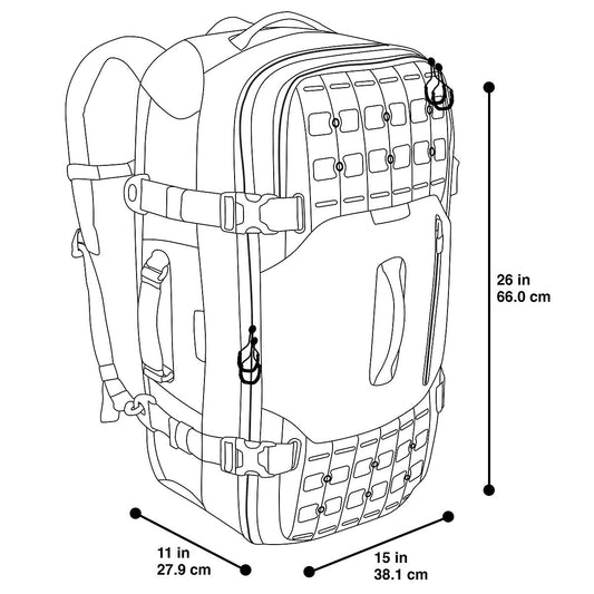 Maxpedition IRONSTORM Adventure Travel Bag, Tan, 66 cm