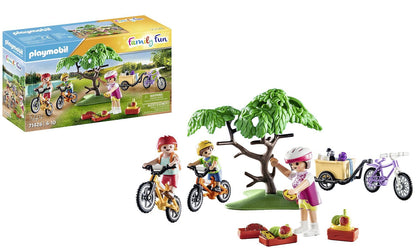 PLAYMOBIL Family Fun 71425 Camping, exciting nature adventure at the campsite & Family Fun 71426 Mountainbike Tour, fun bike excursion.