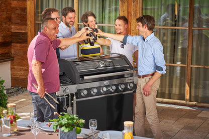 RÖSLE Barbecue Set 3-piece, high-quality grill set with leather BBQ gloves, BBQ turner, 40 cm grill tongs, stainless steel 18/10, dishwasher safe.