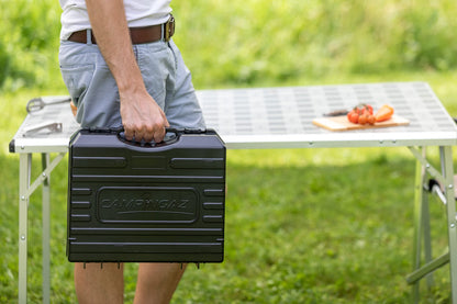Campingaz Camp'Bistro 3 Gas cooker, camping stove with 1 burner, 2,200 watts power, compact outdoor gas cartridge cooker with carrying case, black.